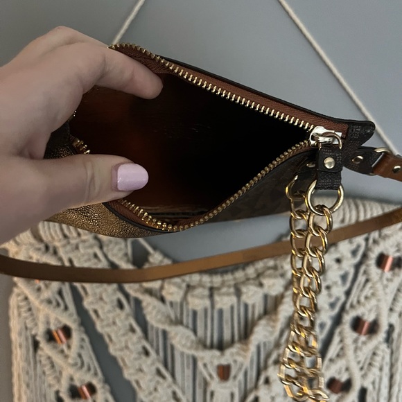 Michael Kors Brown and Gold Chain Crossbody Bag *Retired* - Picture 3 of 5